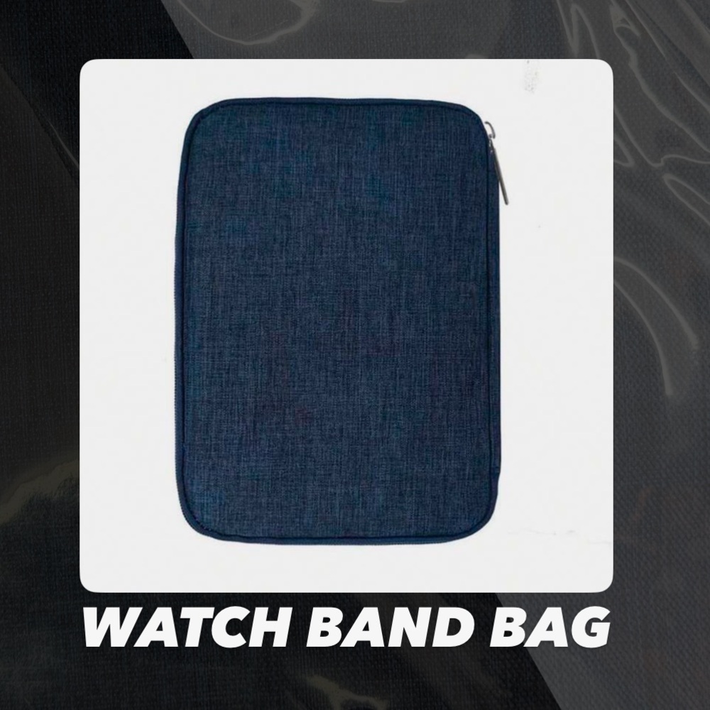 NWT Navy Blue Nylon Watch Band Bag